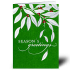 Leaves of Silver Holiday Card